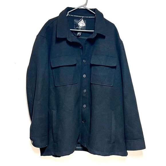 NWOT Shaquille O’ Neal black Brushed Sha*Q*ket Shacket Sz 3 XL - Picture 3 of 9